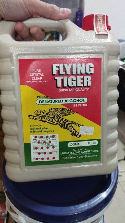 Flying Tiger Denatured Alcohol 3 Liters .